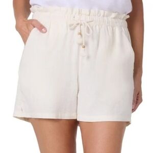 Hang Ten Cream Women's Drawstring Casual Shorts, Size Large